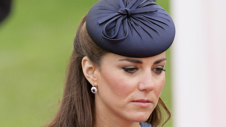 Kate Middleton wearing a fascinator at the 2012 Diamond Jubilee