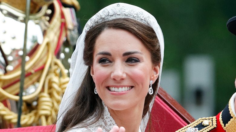 Kate Middleton at her royal wedding in 2011.