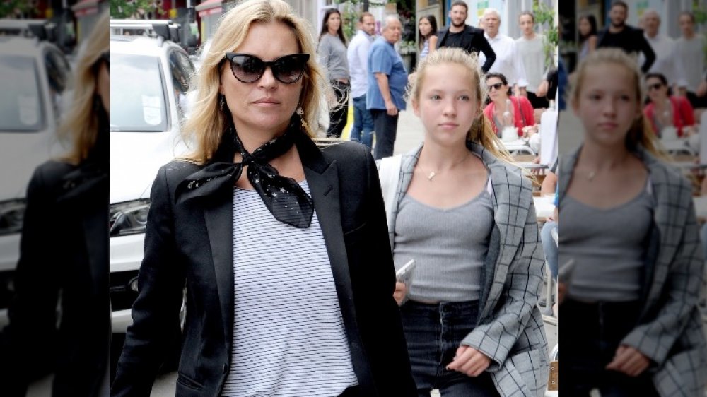 Kate Moss and her daughter Lila Grace Moss Hack
