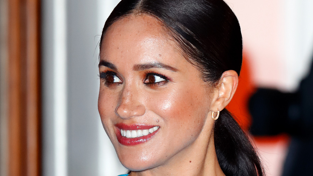 Meghan Markle wears gold earrings