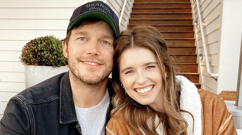 Katherine Schwarzenegger and Chris Pratt smiling