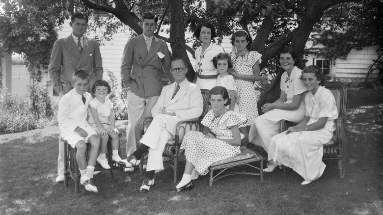 The Kennedy family in a portrait