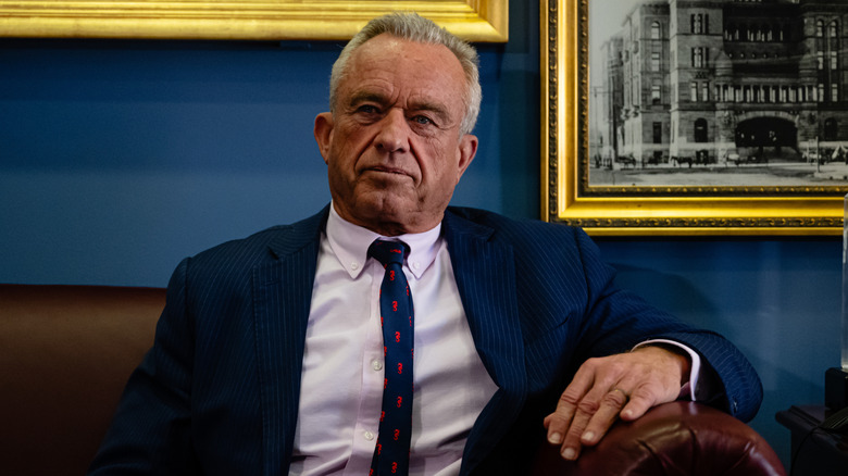 U.S. President-elect Donald Trump's nominee to be Secretary of Health and Human Services Robert Kennedy Jr. sits in a meeting with Sen. John Cornyn