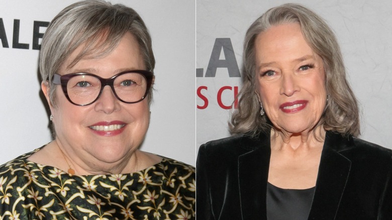 Before and after images of Kathy Bates' weight loss transformation