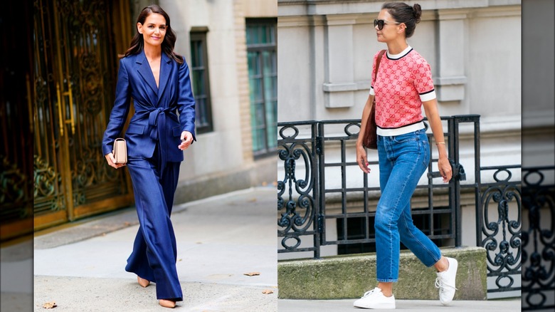 Katie Holmes walking in NYC