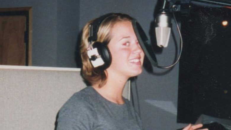 Katy Perry as a teenager with blonde hair