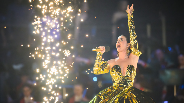 Katy Perry performing onstage