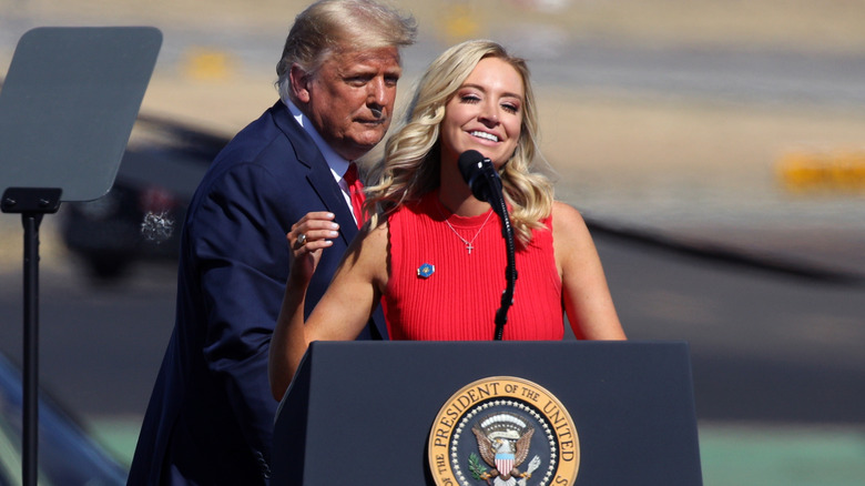 Kayleigh McEnany and Donald Trump