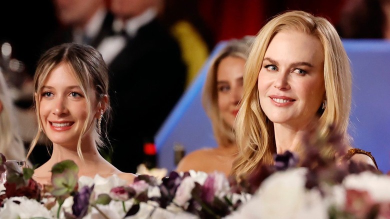 Nicole Kidman and Faith Margaret smiling