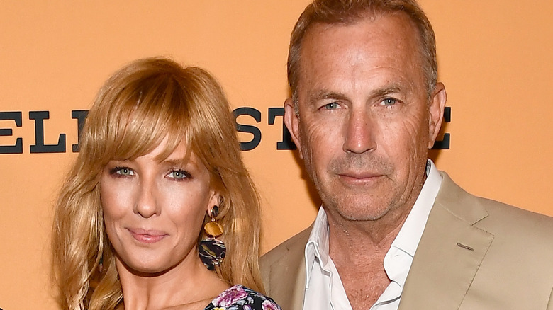 Kelly Reilly and Kevin Costner pose on the red carpet together