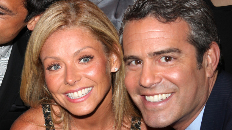 Kelly Ripa and Andy Cohen