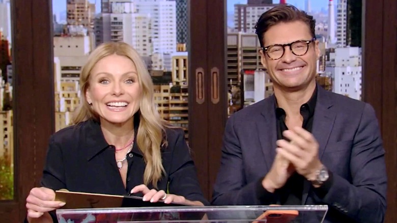 Ryan Seacrest and Kelly Ripa on "Live with Kelly and Ryan"