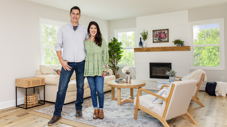 Ken and Anita Corsini in living room