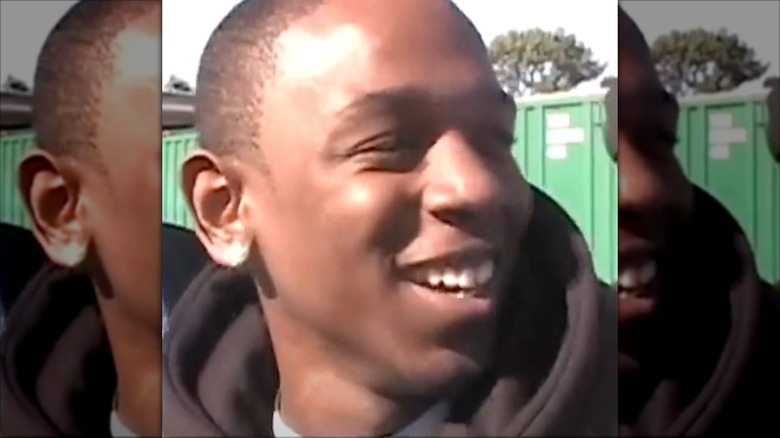 Kendrick Lamar rapping in high school