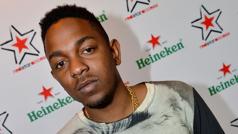 Kendrick Lamar on the red carpet for Heineken-sponsored event