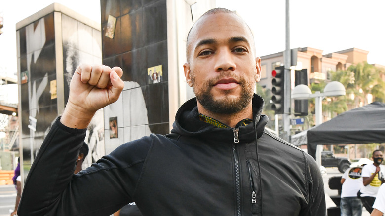 Kendrick Sampson outside