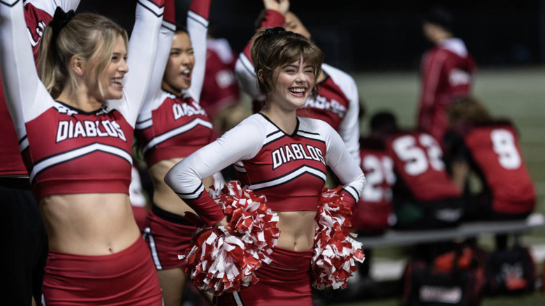 Kerri Medders and Tiera Skovbye cheering in Bring It On: Cheer or Die