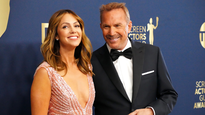  Kevin Costner and Christine Baumgartner on the red carpet