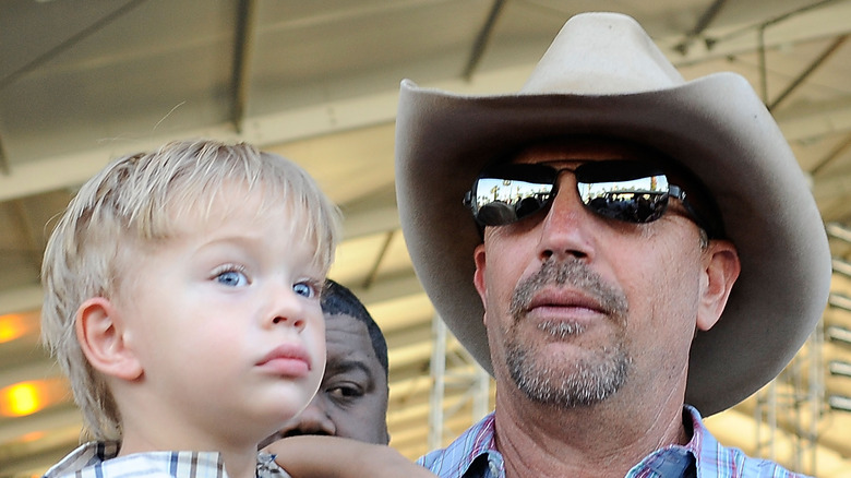 Cayden Costner and Kevin Costner, 2009