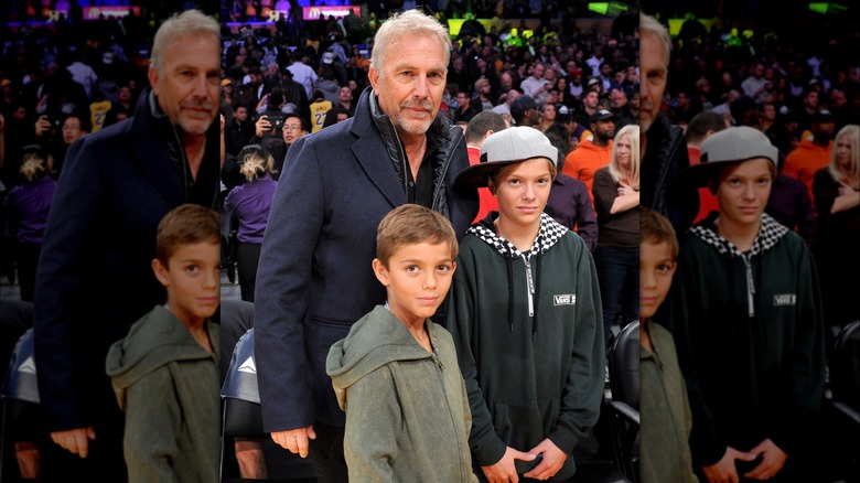 Kevin Costner with his sons