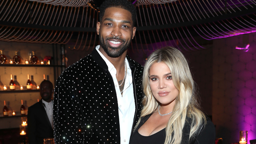 Khloe Kardashian Tristan Thompson smiling