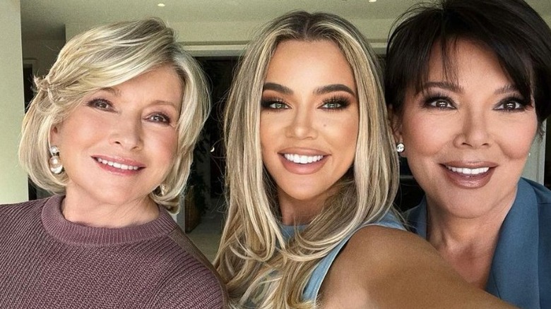 Khloé Kardashian with Kris Jenner and Martha Stewart