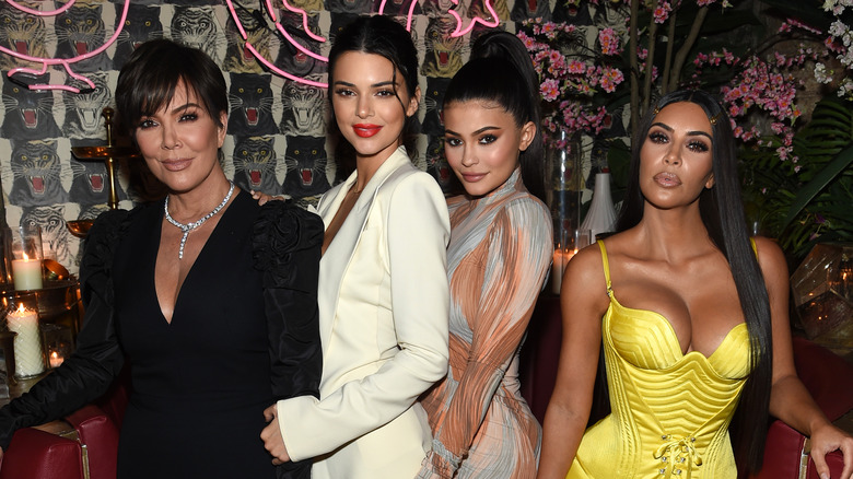 Kardashian family posing at event