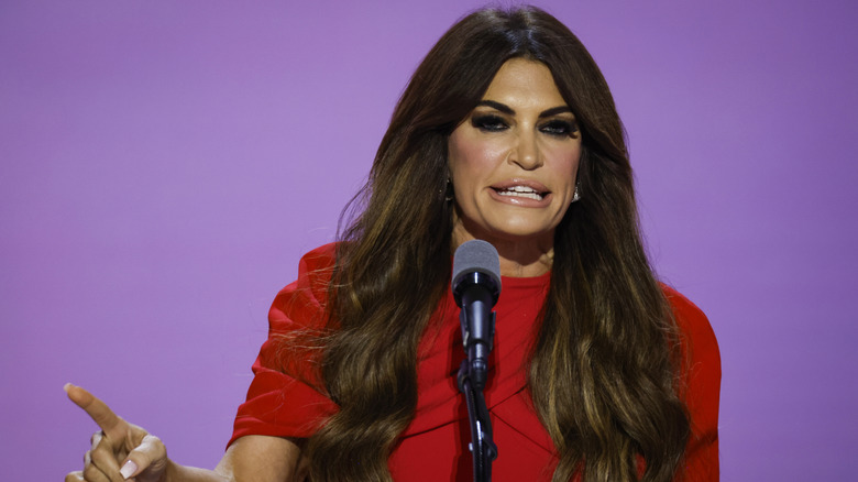 Kimberly Guilfoyle speaks on stage on the third day of the Republican National Convention