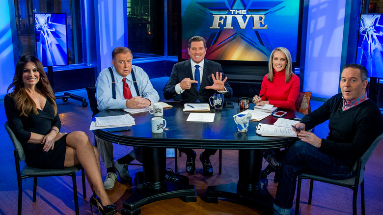 Kimberly Guilfoyle and the rest of The Five hosts sitting at table