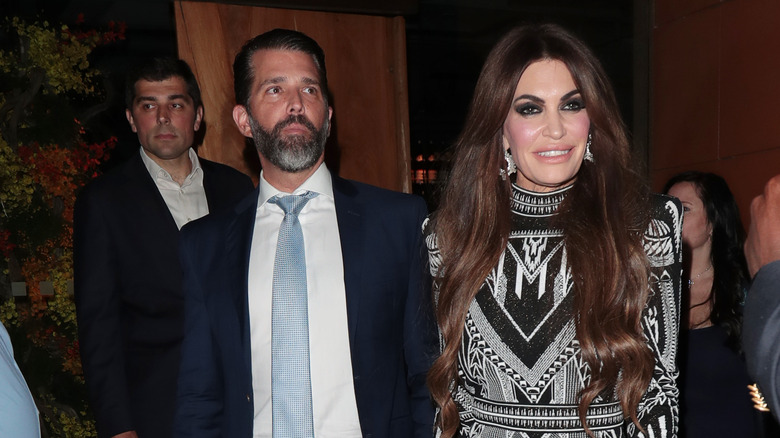 Donald Trump Jr. and Kimberly Guilfoyle black and white dress