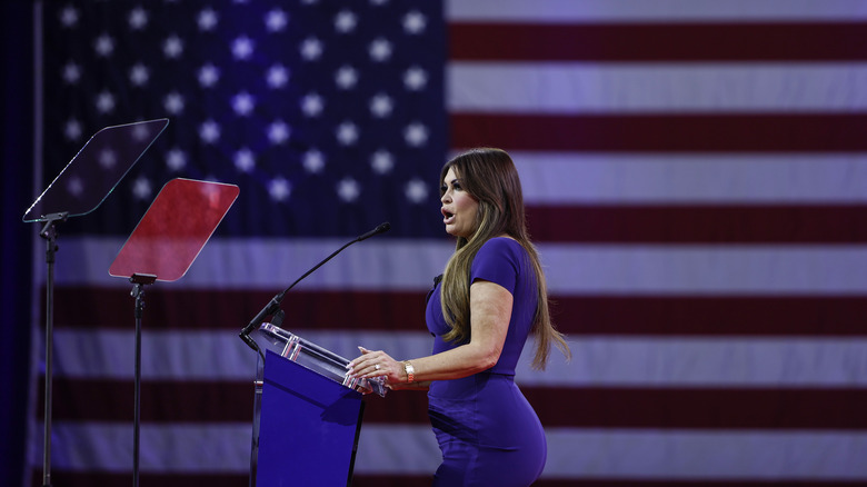 Kimberly Guilfoyle giving a speech