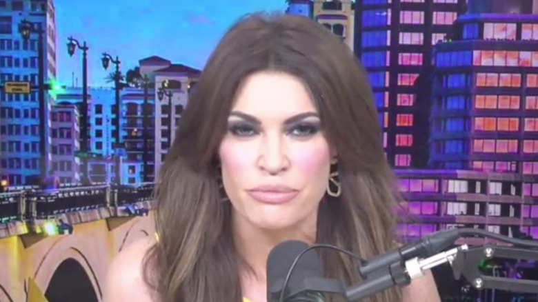 Kimberly Guilfoyle pink lipstick pouting