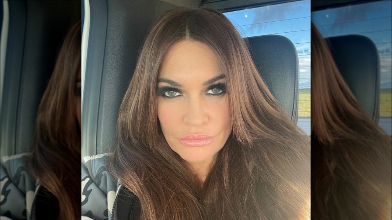 Kimberly Guilfoyle false eyelashes selfie