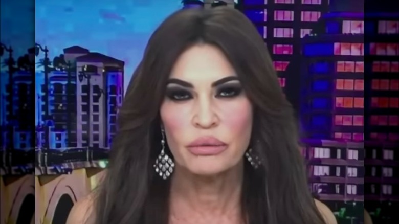 Kimberly Guilfoyle dark gray eyeshadow