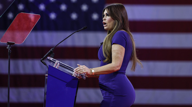 Kimberly Guilfoyle speaking at podium