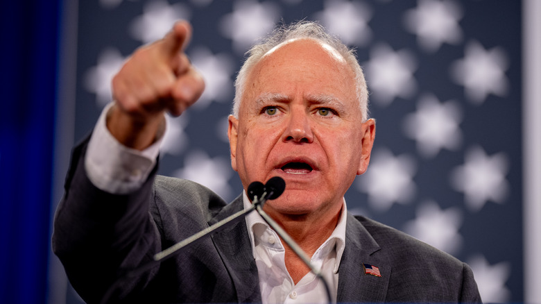 Tim Walz delivers speech