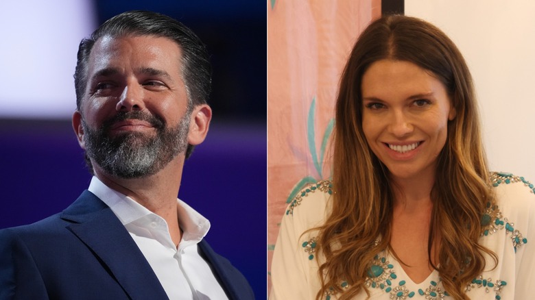 Don Jr. smiling (L) and Bettina Anderson smiling (R)