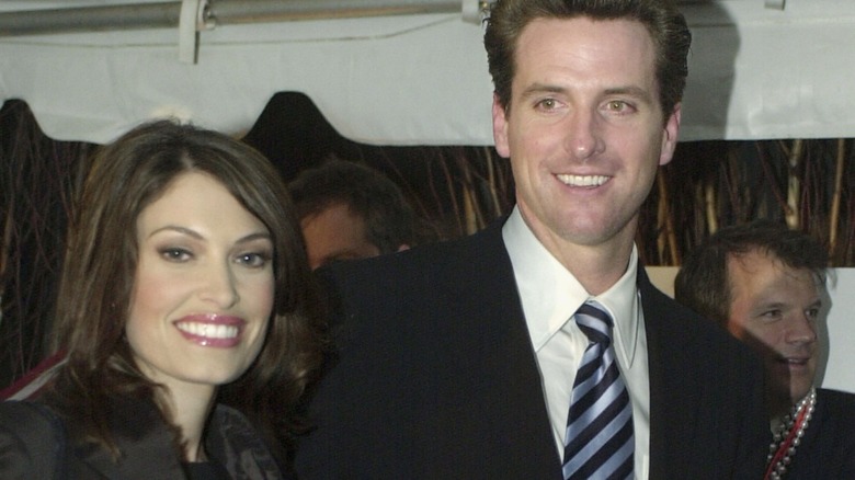 Kimberly Guilfoyle Gavin Newsom smiling