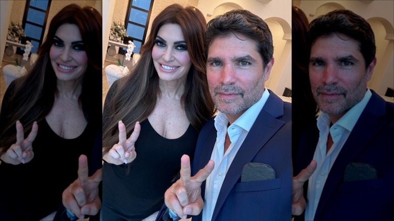 Kimberly Guilfoyle and Eduardo Verástegui posing