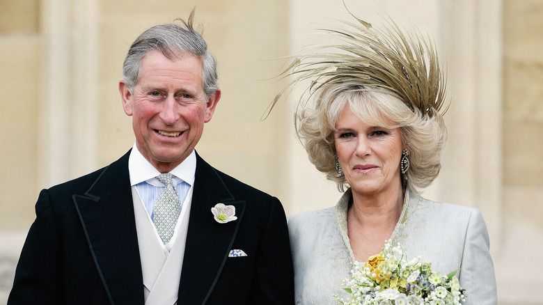 Charles and Camilla at their wedding