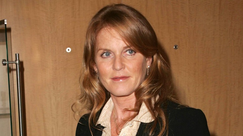 Sarah Ferguson wearing suit jacket