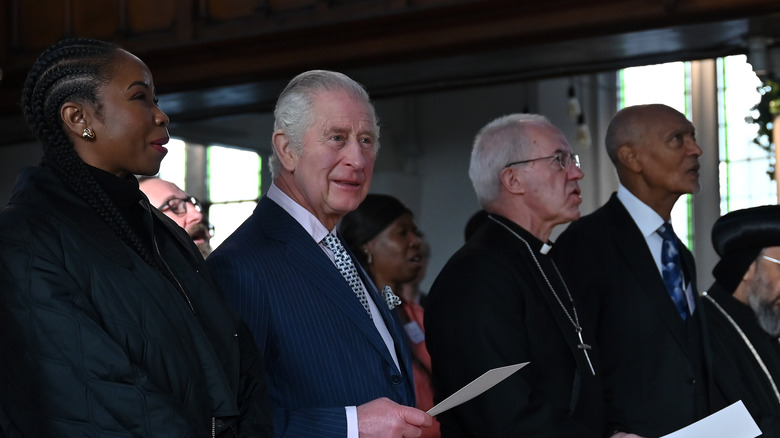 King Charles at an advent service at the Ethiopian Christian Fellowship Church