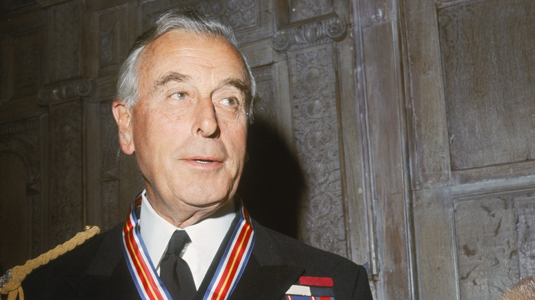 Lord Louis Mountbatten posing 