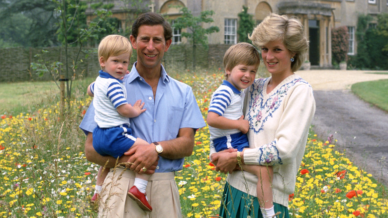 King Charles and Princess Diana with Prince Harry and Prince William