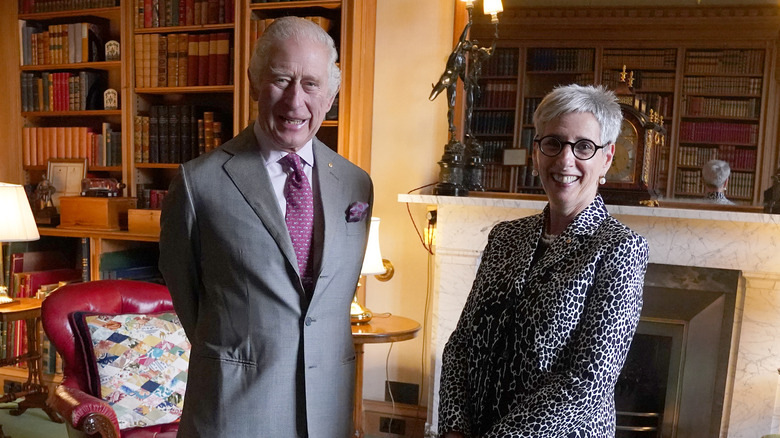 King Charles III during an audience with the Governor of Victoria, Australia, Linda Dessau, at Balmoral Castle