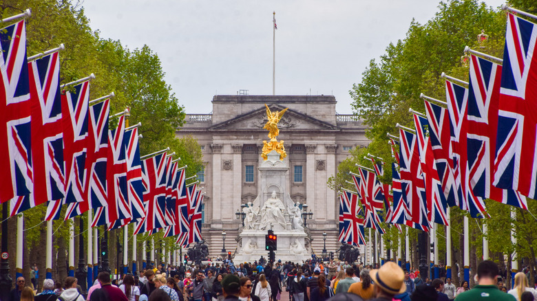 flags at Trooping the Colour