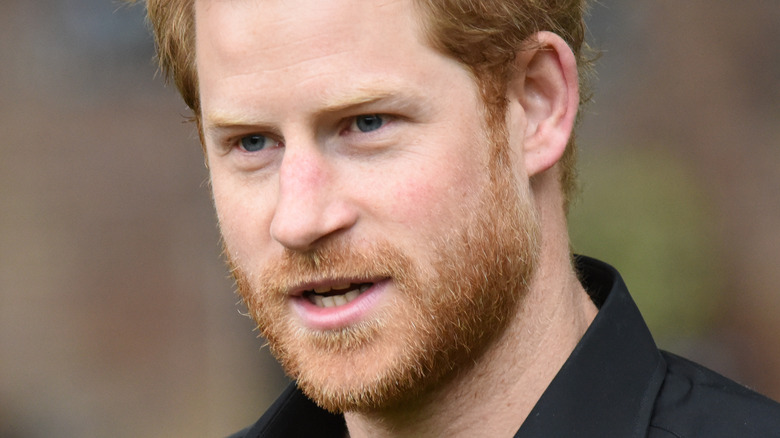 Prince Harry looking to the left