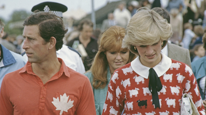 King Charles with Princess Diana and Fergie in 1983