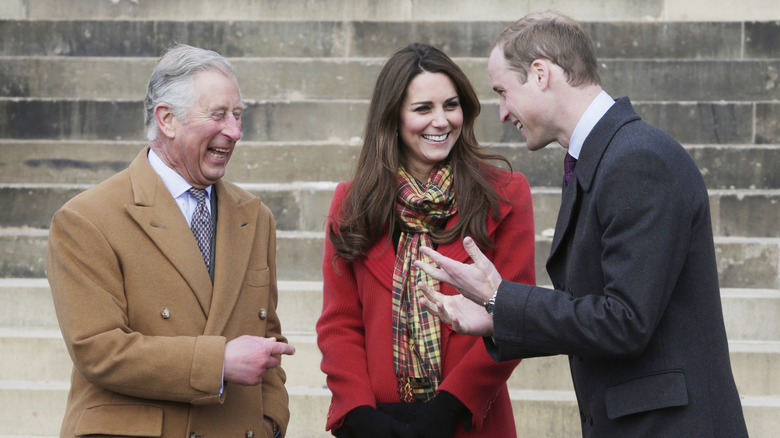 King Charles, Kate Middleton and Prince William share a laugh