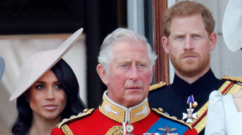 Meghan, Duchess of Sussex, Prince Charles, Prince of Wales and Prince Harry, 